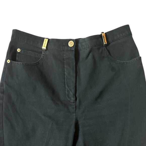 St. John Sport Black Straight Leg Jeans 8 - Picture 3 of 11